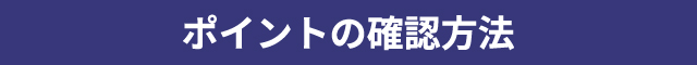 ポイントの確認方法